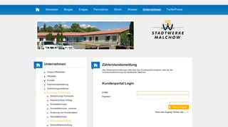 
                            6. Zählerstandsmeldung - Stadtwerke Malchow