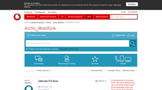 
                            7. Zahlmobil/ ETV-Show - Vodafone Community