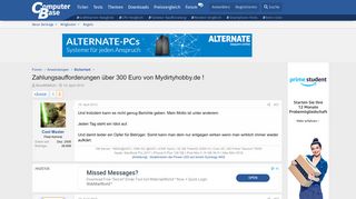 
                            6. Zahlungsaufforderungen über 300 Euro von Mydirtyhobby.de !| Seite ...
