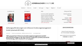 
                            3. Zahlungsaufforderungen von Infoscore Forderungsmanagement GmbH