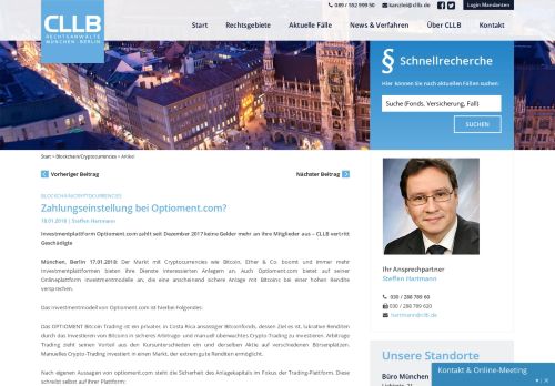 
                            5. Zahlungseinstellung bei Optioment.com? - CLLB Rechtsanwälte ...