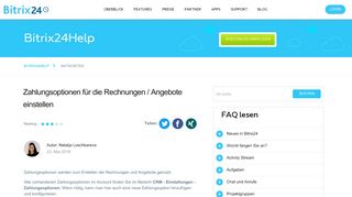 
                            13. Zahlungsoptionen für die Rechnungen / Angebote ... - Support - Bitrix24