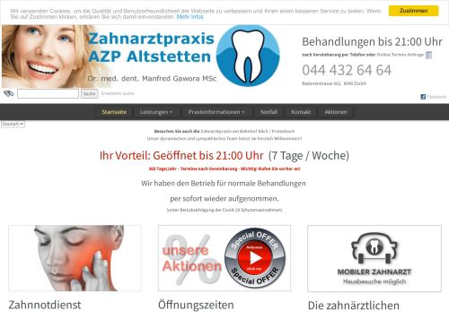 
                            11. Zahnarzt in Zürich-Altstetten, AZP Altstettener Zahnarztpraxis Dr. Gawora