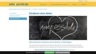 
                            13. Zahnmedizin studieren ohne Abitur in Göttingen: Zahniportal.de