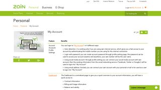 
                            5. Zain My Account: Account Management Made Easy - Zain KSA