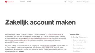 
                            4. Zakelijk account maken | Pinterest help