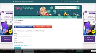 
                            7. Zaloguj się - LadyCashback.pl