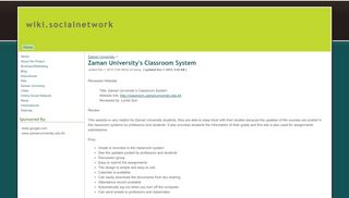 
                            10. Zaman University's Classroom System - wiki.socialnetwork