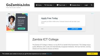 
                            11. Zambia ICT College - Go Zambia Jobs
