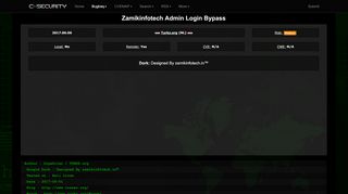 
                            13. Zamikinfotech Admin Login Bypass - CXSecurity.com