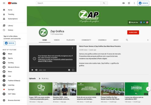 
                            4. Zap Gráfica - YouTube