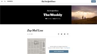 
                            5. Zap Mail Loss - The New York Times
