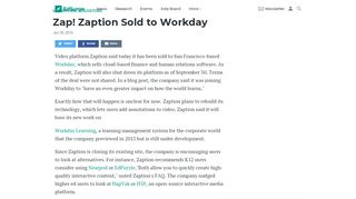 
                            13. Zap! Zaption Sold to Workday | EdSurge News