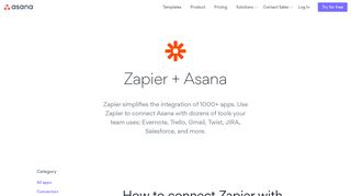 
                            5. Zapier + Asana integration: connect your team's tools · Asana