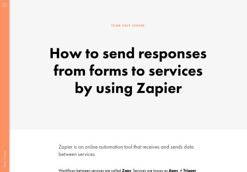 
                            8. Zapier: integrating Tilda with other apps via Zapier - Tilda ...