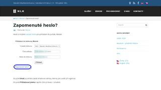 
                            3. Zapomenuté heslo? – NLK