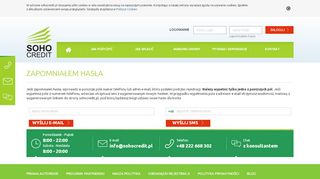 
                            2. Zapomniałem hasła - chwilówki online, szybkie pożyczki – sohocredit.pl