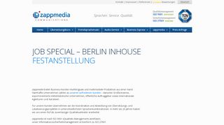 
                            7. zappmedia® - JOB SPECIAL: Berlin - Projektmanager (m/w ...
