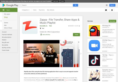 
                            3. Zapya - File Transfer, Sharing - Apps on Google Play