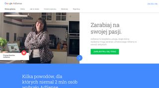 
                            2. Zarabiaj online dzięki swojej witrynie | Google AdSense – Google