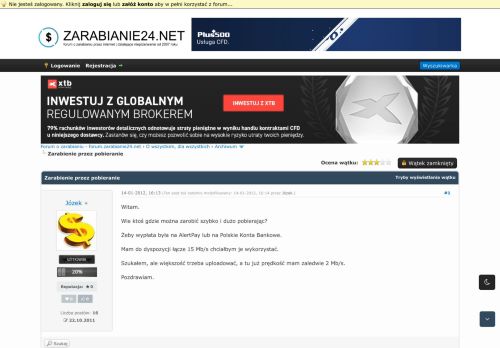 
                            4. Zarabienie przez pobieranie - Forum - Zarabianie - Zarabianie24.net