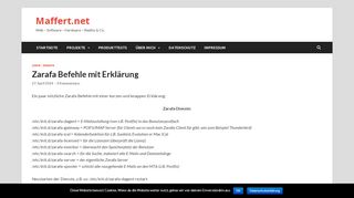 
                            4. Zarafa Befehle mit Erklärung - Maffert.net