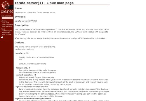 
                            13. zarafa-server(1): Start Zarafa storage server - Linux man page