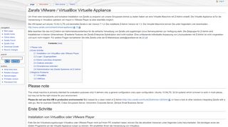 
                            3. Zarafa VMware / VirtualBox Virtuelle Appliance - Zarafa wiki