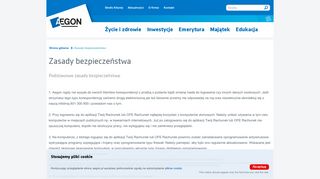 
                            5. Zasady bezpieczeństwa - Aegon Polska