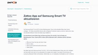 
                            2. Zattoo App auf Samsung Smart TV aktualisieren – Zattoo Support