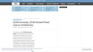 
                            11. ZCAS University, ZCAS Student Portal: zcas.ac.zm/elearning - Explore ...
