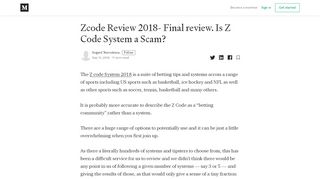 
                            13. Zcode Review 2018- Final review. Is Z Code System a Scam? - Medium