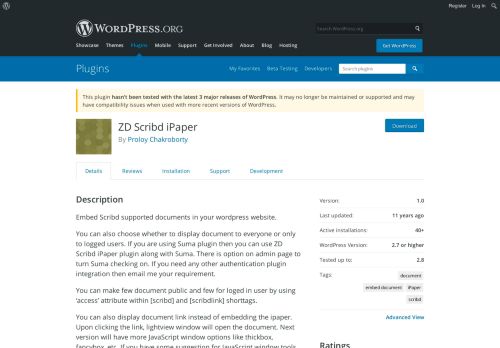 
                            10. ZD Scribd iPaper | WordPress.org