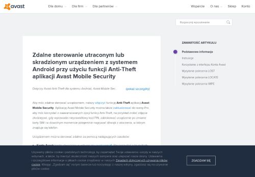 
                            6. Zdalne sterowanie utraconym lub skradzionym ... - Avast Support