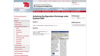 
                            9. ZE CM: Anleitung Outlook 2007 - tubIT - TU Berlin