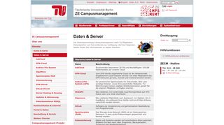 
                            4. ZE CM: Daten & Server - TU Berlin