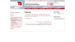 
                            2. ZE CM: E-Mailbox - TU Berlin