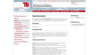 
                            8. ZE CM: Gast-Accounts - tubIT - TU Berlin