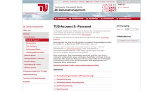 
                            9. ZE CM: Konto & Passwort - tubIT - TU Berlin