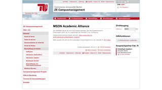 
                            12. ZE CM: MSDN Academic Alliance - TU Berlin