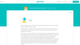 
                            9. Zearn - Planted: Grow Your Career at a Job You'll Love