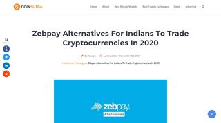 
                            2. Zebpay Alternatives For Indians To Trade Cryptocurrencies In 2019