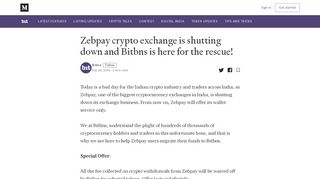 
                            10. Zebpay crypto exchange is shutting down and Bitbns is here for the ...