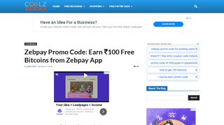 
                            8. Zebpay Promo Code: Earn ₹100 Free Bitcoins from Zebpay App