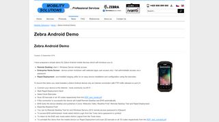 
                            8. Zebra Android Demo - Mobility solutions