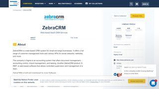 
                            4. ZebraCRM Web-based SaaS CRM Services Founded 2005