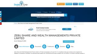 
                            11. ZEBU SHARE AND WEALTH MANAGEMENTS PRIVATE LIMITED ...