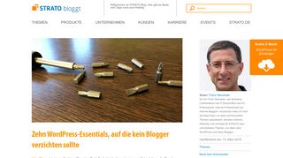 
                            6. Zehn Wordpress-Essentials, auf die kein Blogger ... - Strato AG