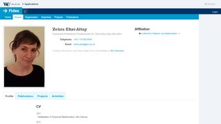 
                            12. Zehra Eksi-Altay (WU Research) - WU/bach