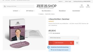 
                            3. ZEIT Akademie-Seminar »Geschichte« | DIE ZEIT Shop - Besondere ...